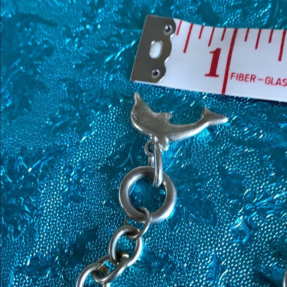 Cool Jewels silvertone dolphin statement necklace - Picture 6 of 12